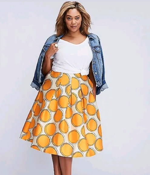 Lane Bryant Dresses & Skirts - Yellow circle skirt